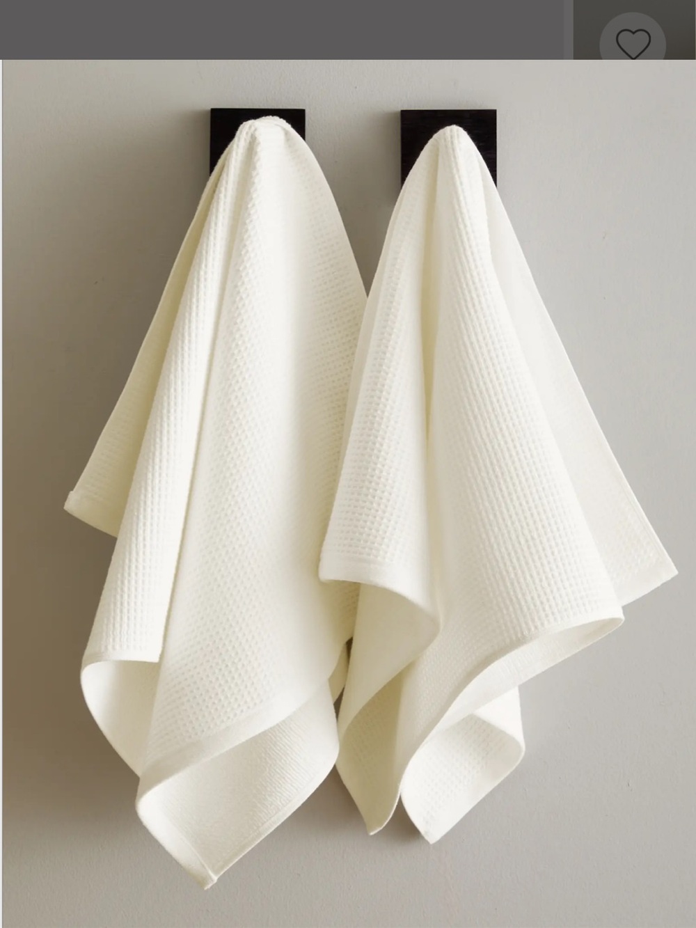 NWOT Quince Set of 2 Turkish Cotton Ivory Waffle and Terry Hand Towels!